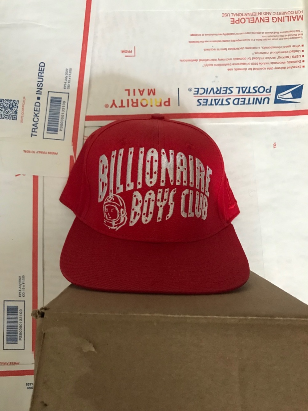 Men’s Rare BILLIONAIRE BOYS CLUB BBC DOLLAR Red SNAPBACK HAT